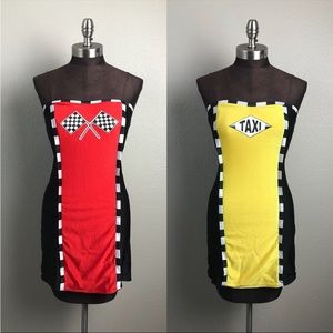Race Car Dress / Flag Girl Dress / Taxi Driver Costume